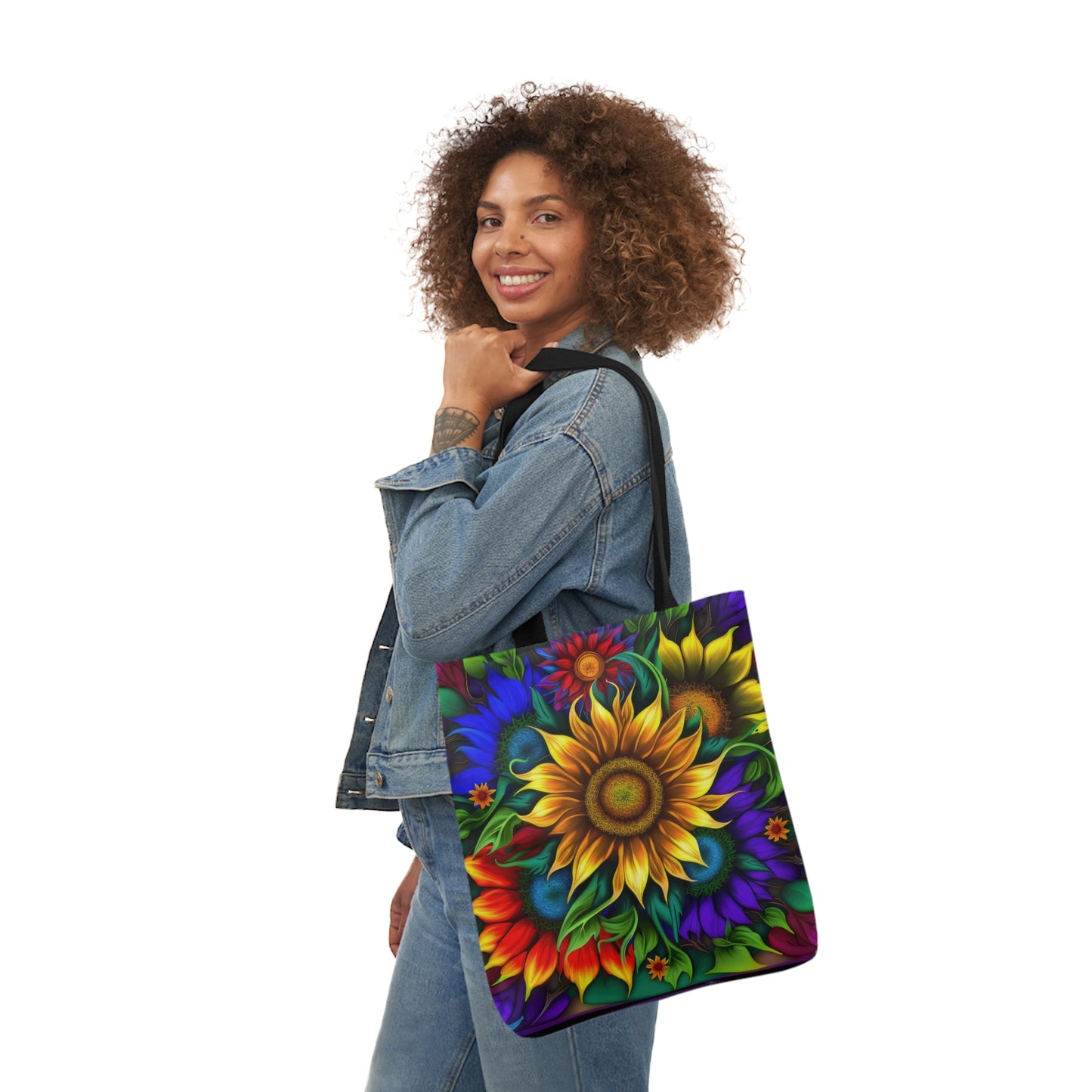 Bold And Beautiful Flowers Style Four Polyester Canvas Tote Bag (AOP)