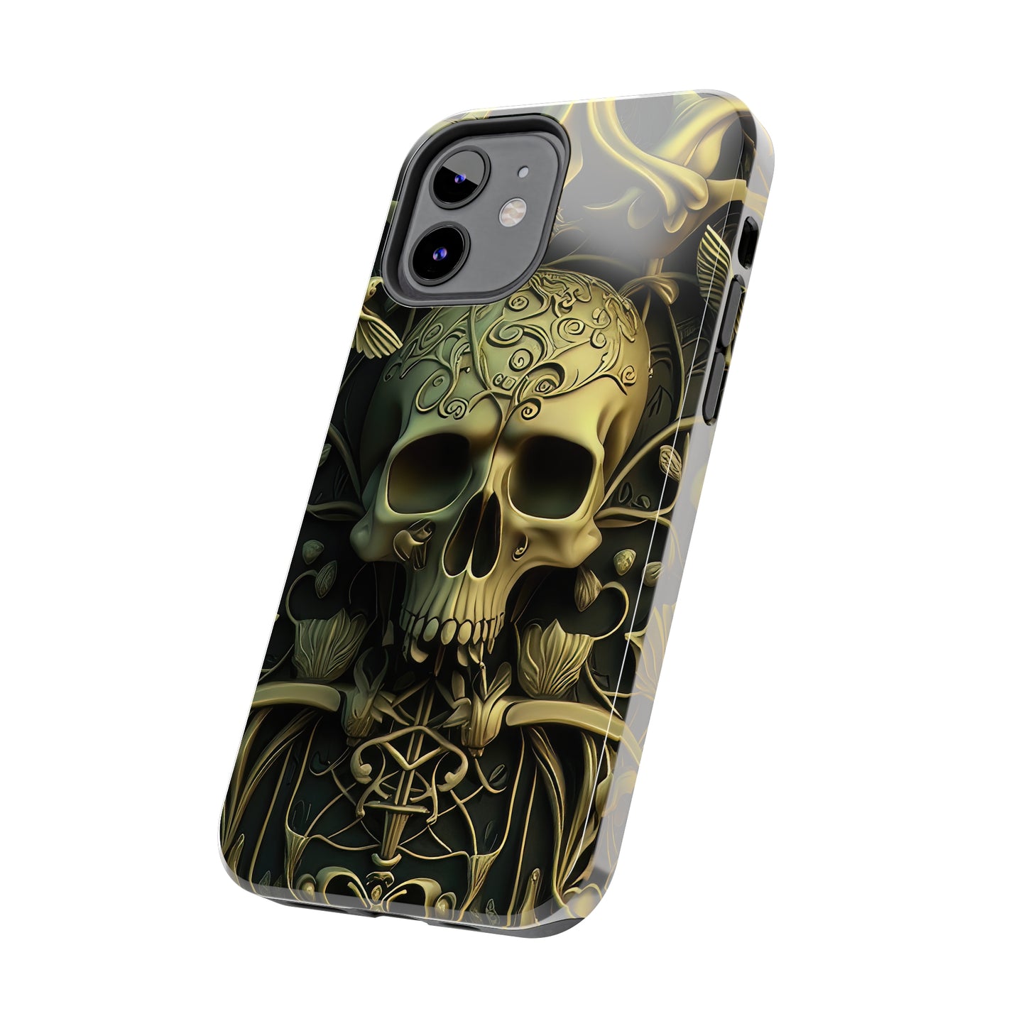 Metallic Chrome Skulls and classic Designed 3 Tough Phone Cases