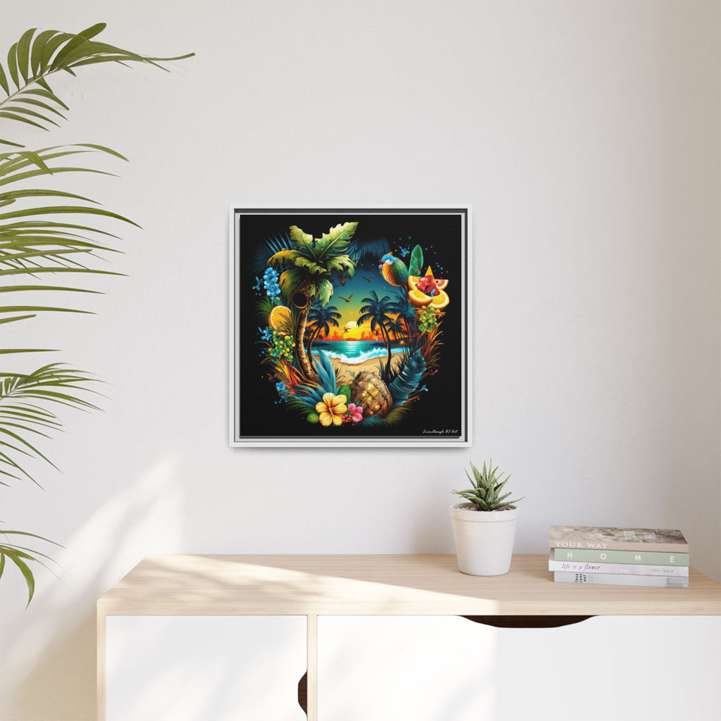 Island Rhythm at Dusk, Art Print — Colorful Modern Wall Canvas