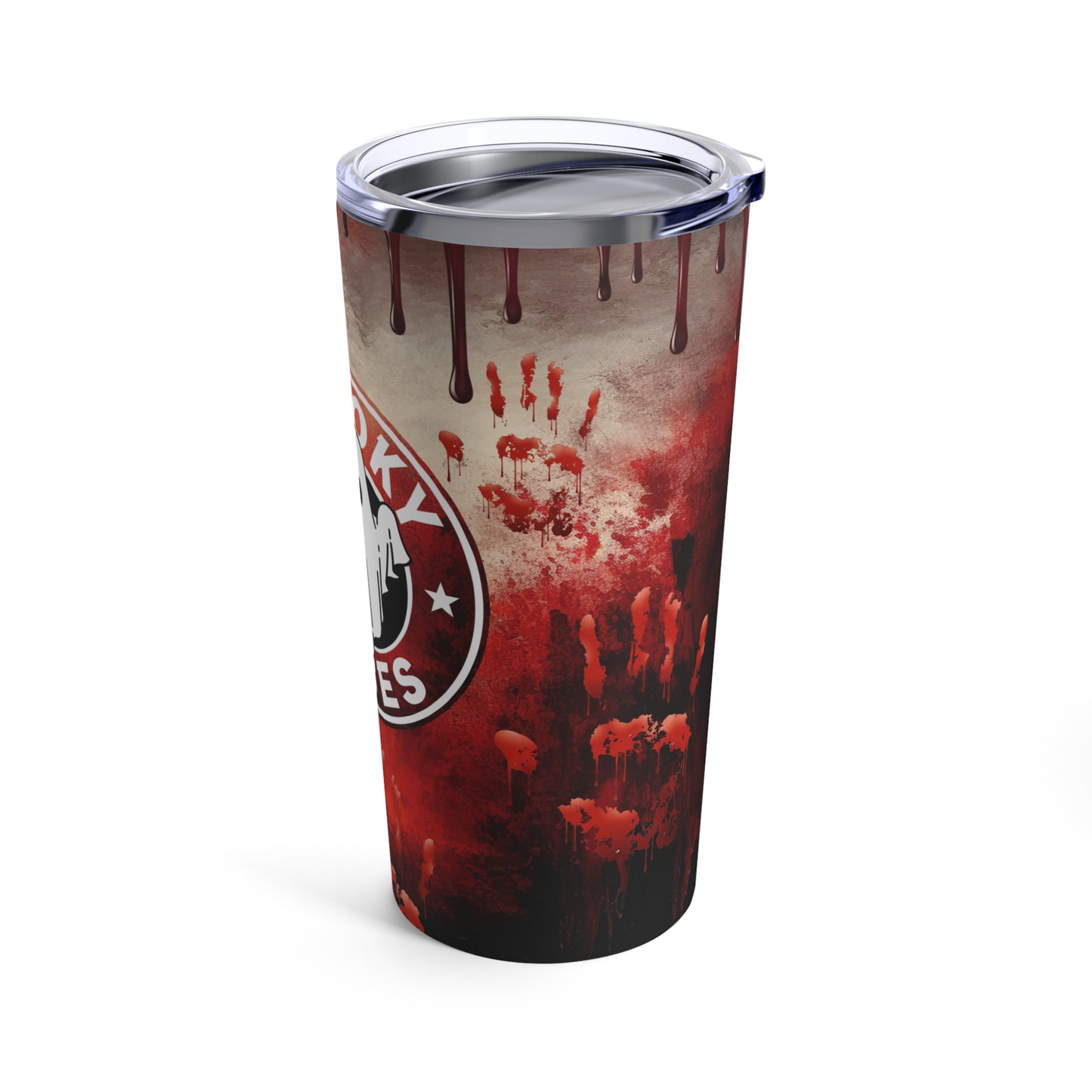 Spooky Vibes Ghost Ghoul With Blood Dripping Background Tumbler 20oz