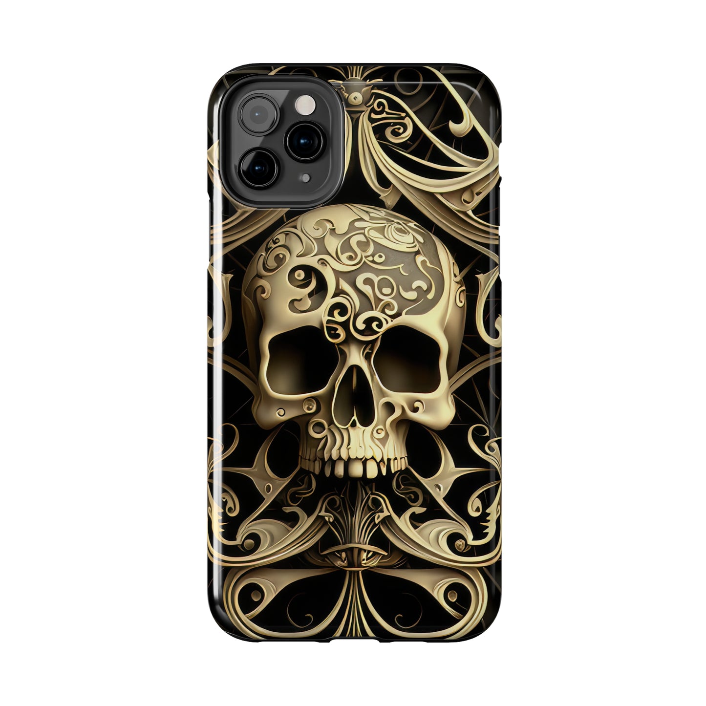 Metallic Chrome Skulls and classic Designed 7 Tough Phone Cases