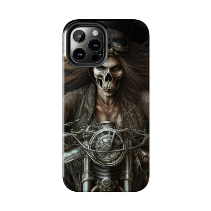 Skull Motorcycle Rider, Ready to Tear Up Road On Beautiful Bike 10 Tough Phone Cases