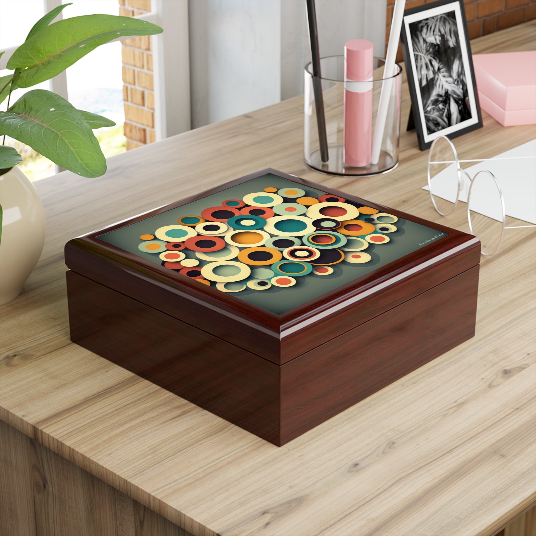 Gathered Circles, Jewelry- Stash -Collection Box