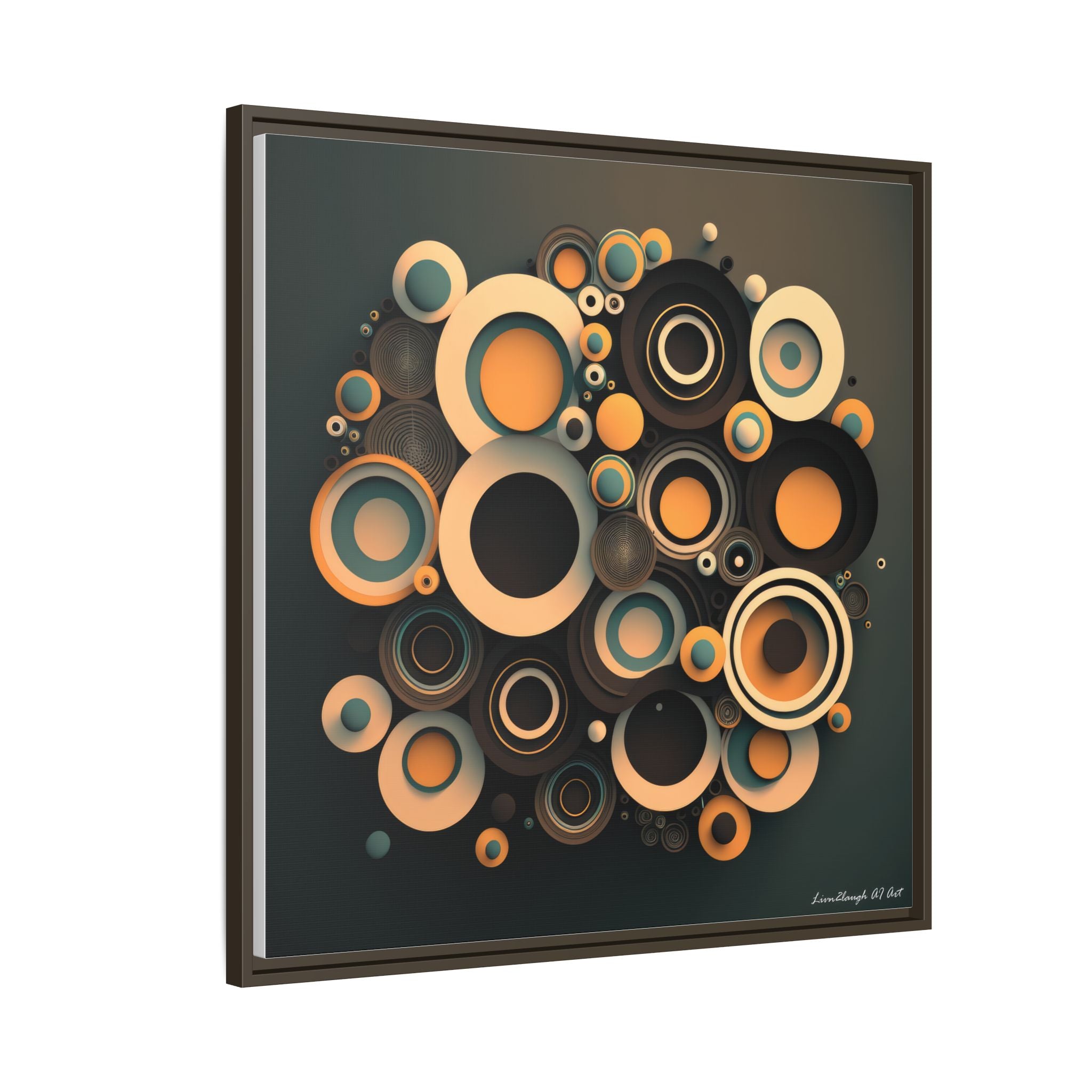 Concentric Harmony, Art Print — Colorful Modern Wall Canvas
