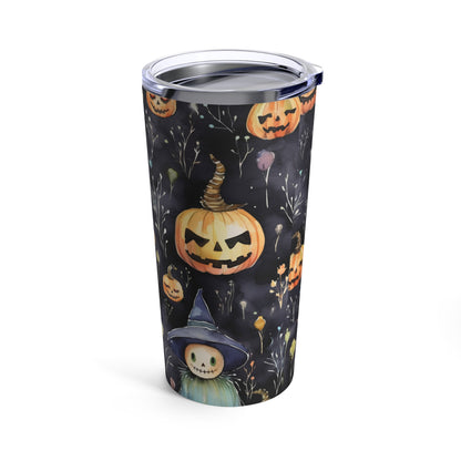 Pumkin Halloween Characters With Witch Ghost Ghoul Fall By giraffecreativestudio Tumbler 20oz