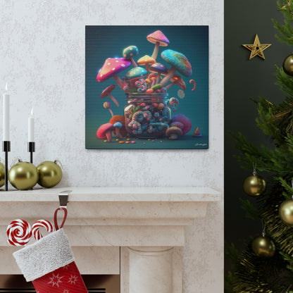 Beautiful Mushroom Luminating Colorful Bliss 11 Canvas Gallery Wraps