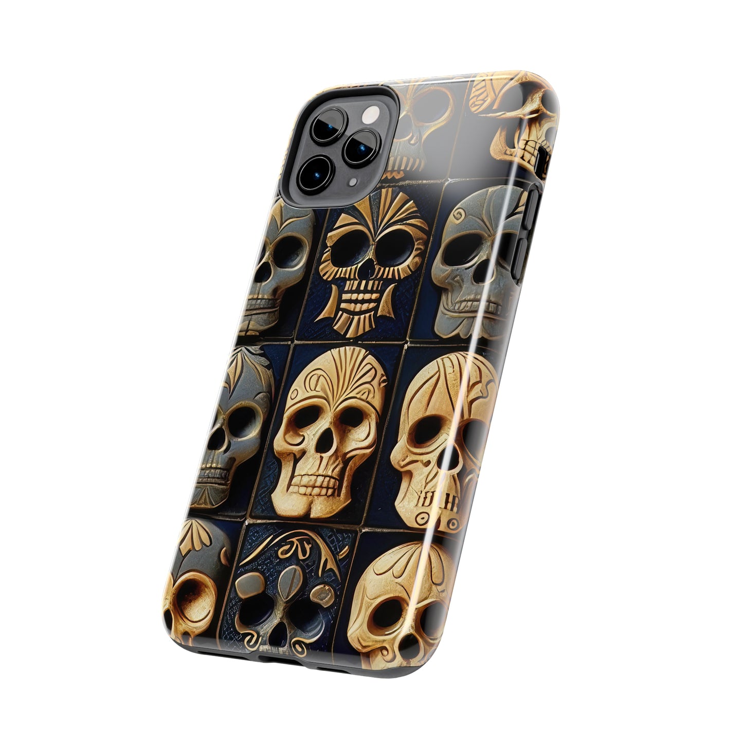 Metallic Chrome Skulls and classic Designed 17 Tough Phone Cases