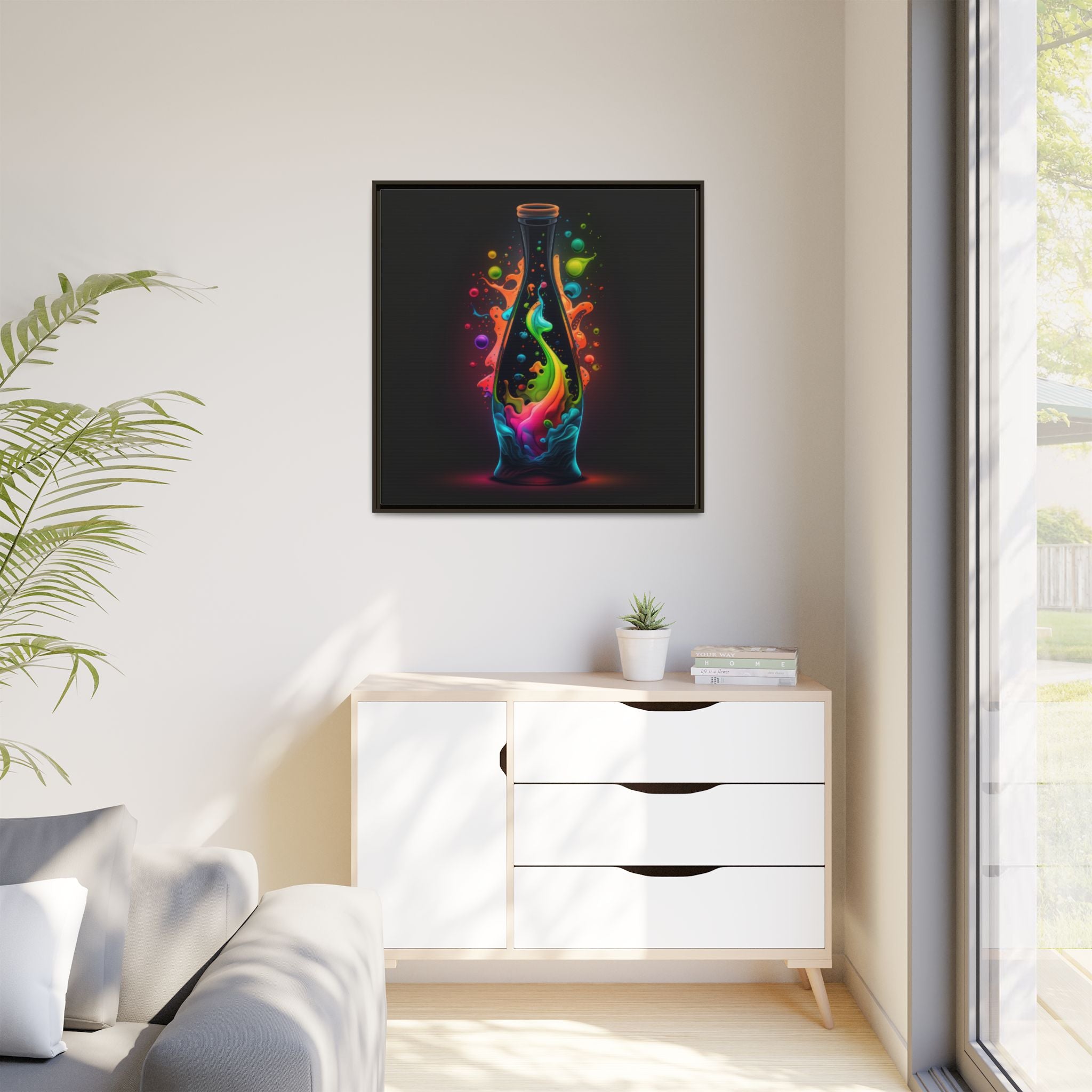 Chromatic Ascent, Art Print — Colorful Modern Wall Canvas
