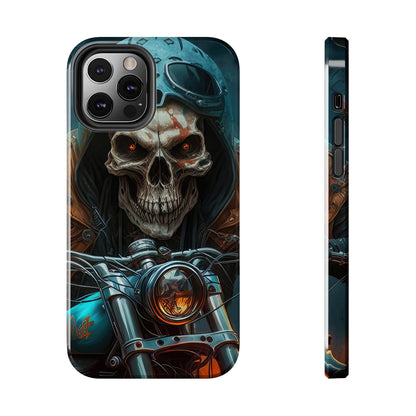 Skull Motorcycle Rider, Ready to Tear Up Road On Beautiful Bike 4 Tough Phone Cases