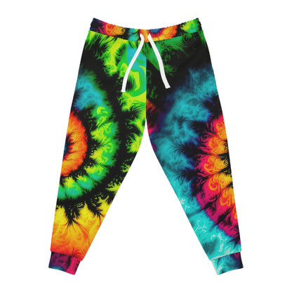 Bold And Beautiful Tie Dye Style Three, Athletic Joggers (AOP)