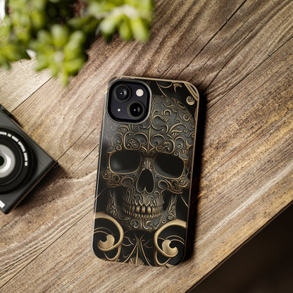 Metallic Chrome Skulls and classic Designed 2 Tough Phone Cases