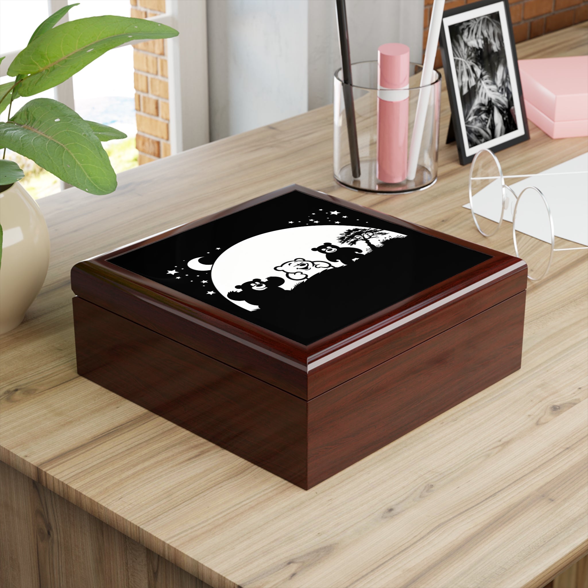 Moonlit Bear Companions, Jewelry- Stash- Collection Box