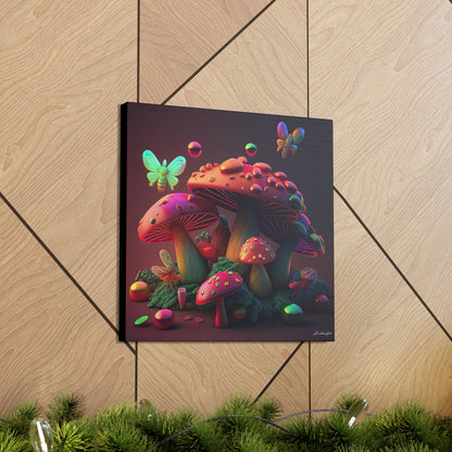 Beautiful Mushroom Luminating Colorful Bliss 8 Canvas Gallery Wraps