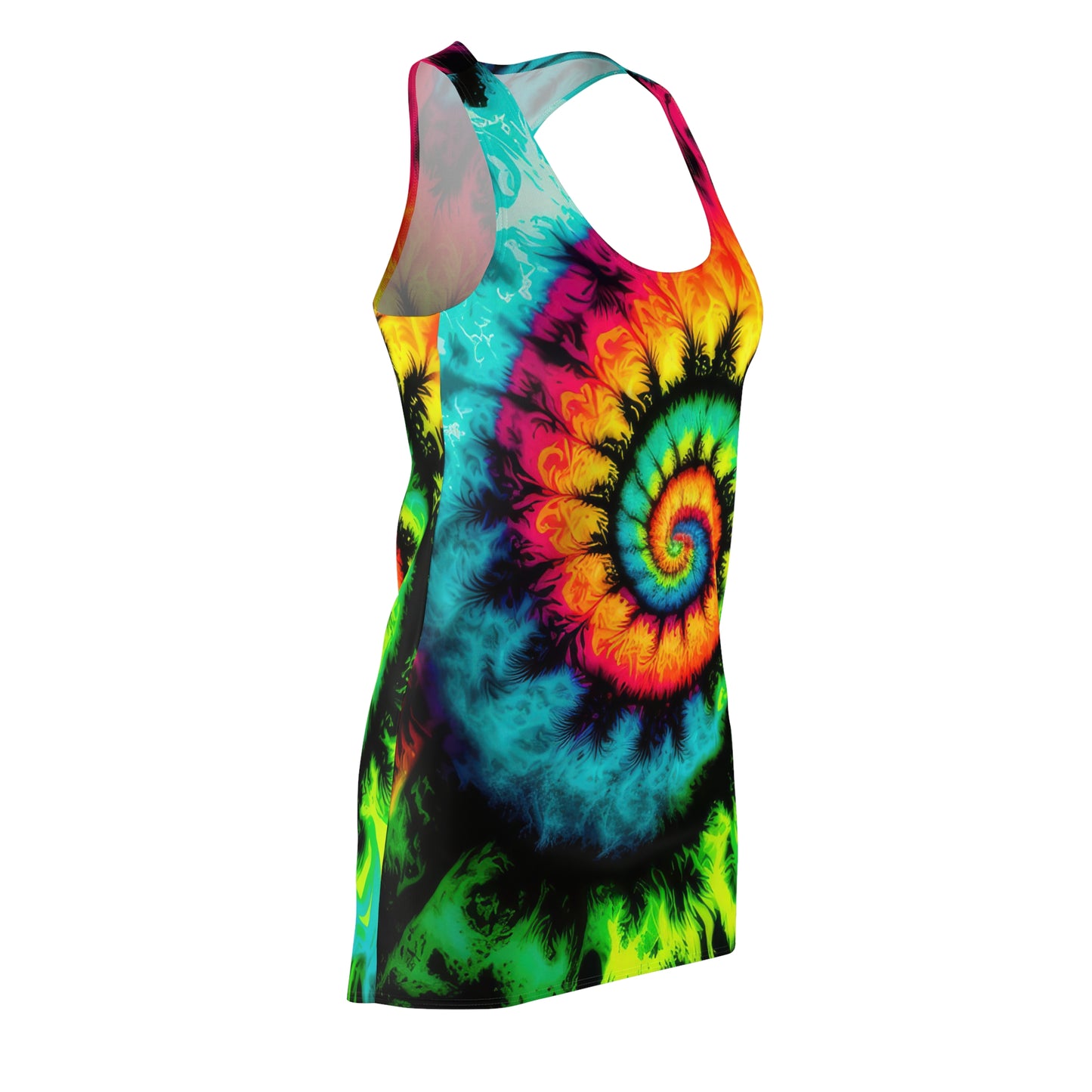 Bold And Beautiful Tie Dye Style Three B, Women's Cut & Sew Racerback Dress (AOP)