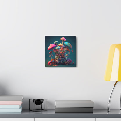 Beautiful Mushroom Luminating Colorful Bliss 11 Canvas Gallery Wraps