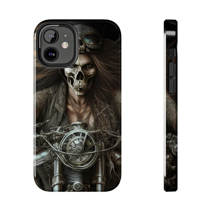 Skull Motorcycle Rider, Ready to Tear Up Road On Beautiful Bike 10 Tough Phone Cases