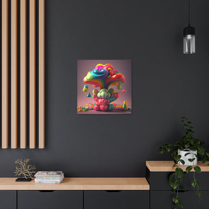 Gummy-Candy Style Mushroom Fun Bliss Cute Animal Canvas Gallery Wraps