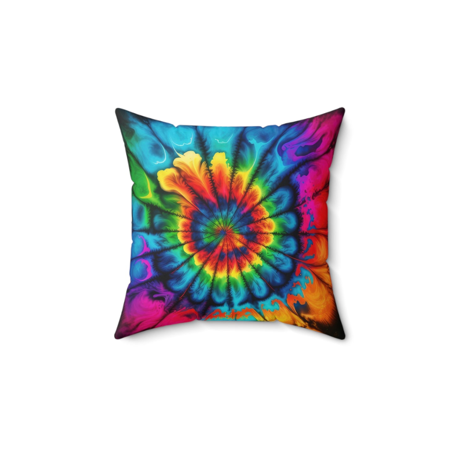 Bold And beautiful Tie Dye Style Two Spun Polyester Square Pillow