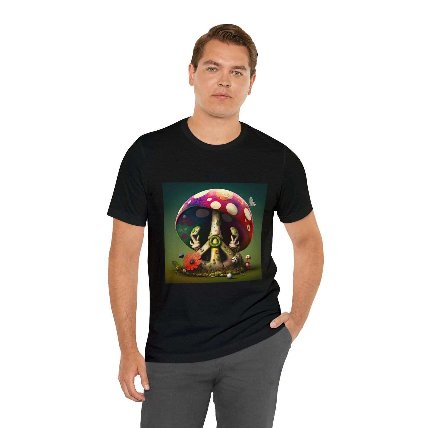 Hippie Mushroom Color Candy Style Design Style 9 Unisex Jersey Short Sleeve Tee