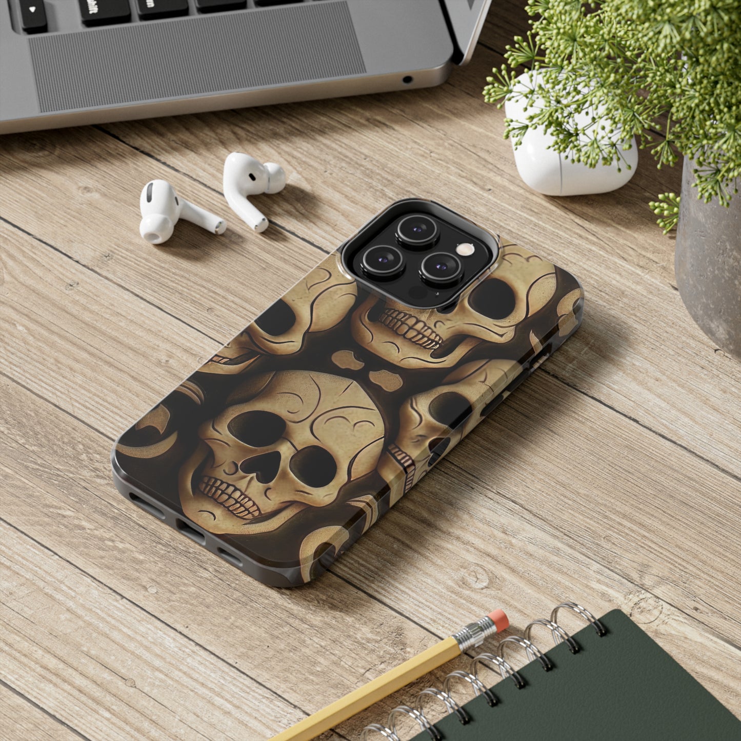 Metallic Chrome Skulls and classic Designed 19 Tough Phone Cases