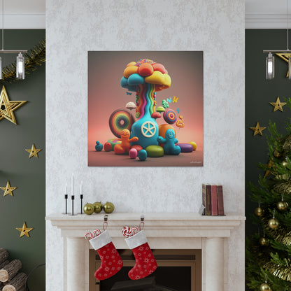 Gummy-Candy Style Mushroom Fun Bliss Canvas Gallery Wraps