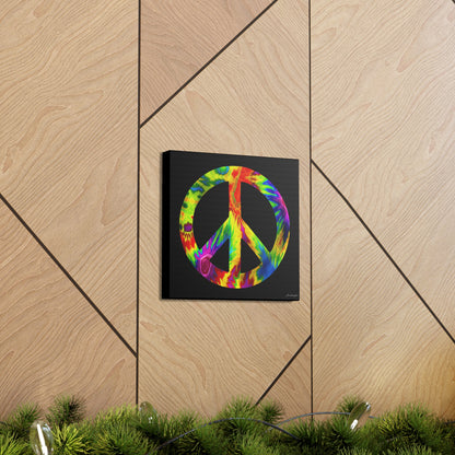 Coolio Tie Dye Hippie Peace Sign 6 Canvas Gallery Wraps