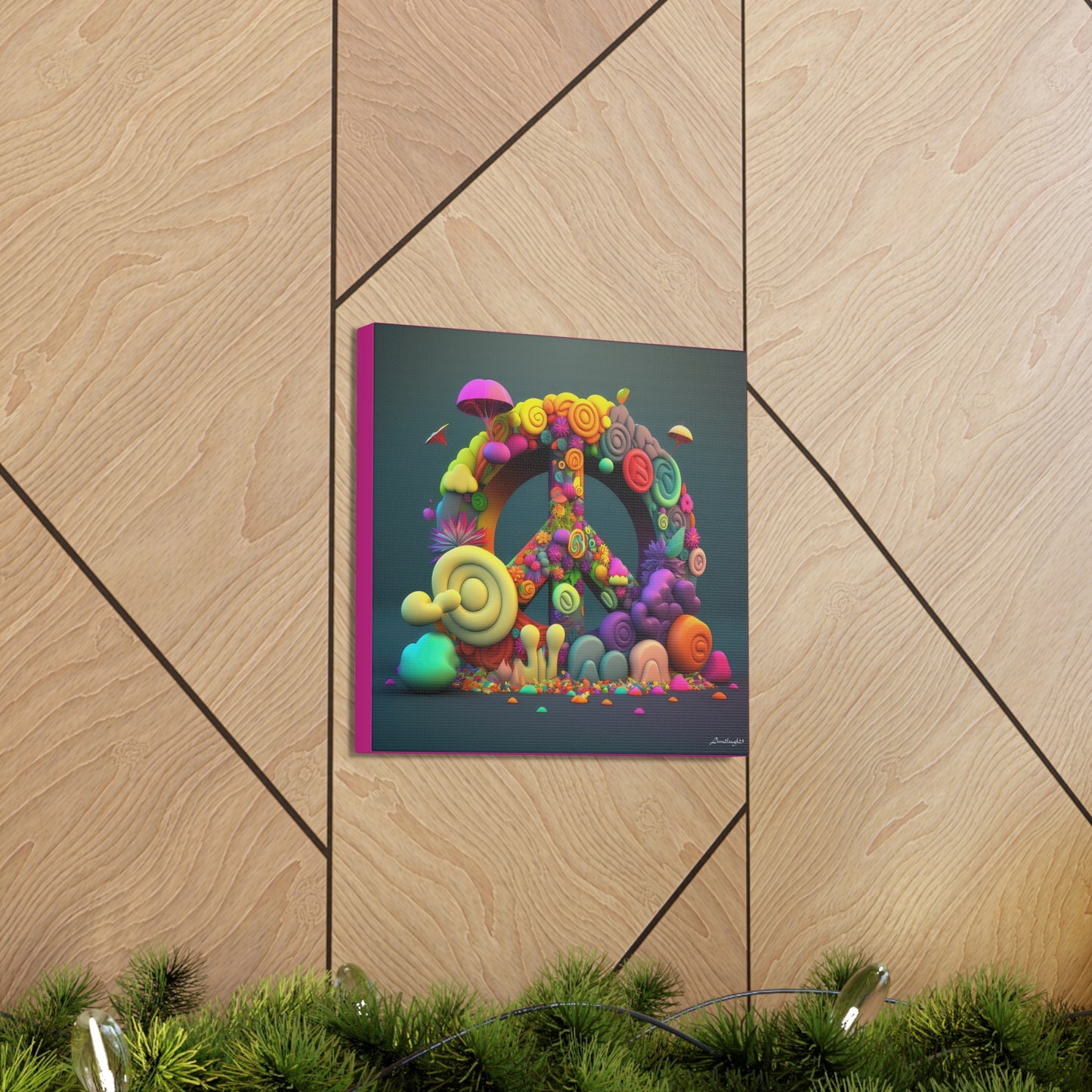 Fantastic Gummie Hippie Peace Sign Canvas Gallery Wraps