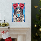 Love Shows No Time Boundaries Skulls, Image By Loewenkind Creations Premium Matte Vertical Posters