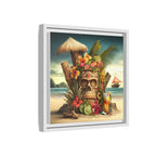 Tiki Dreams by the Shore, Art Print — Colorful Modern Wall Canvas