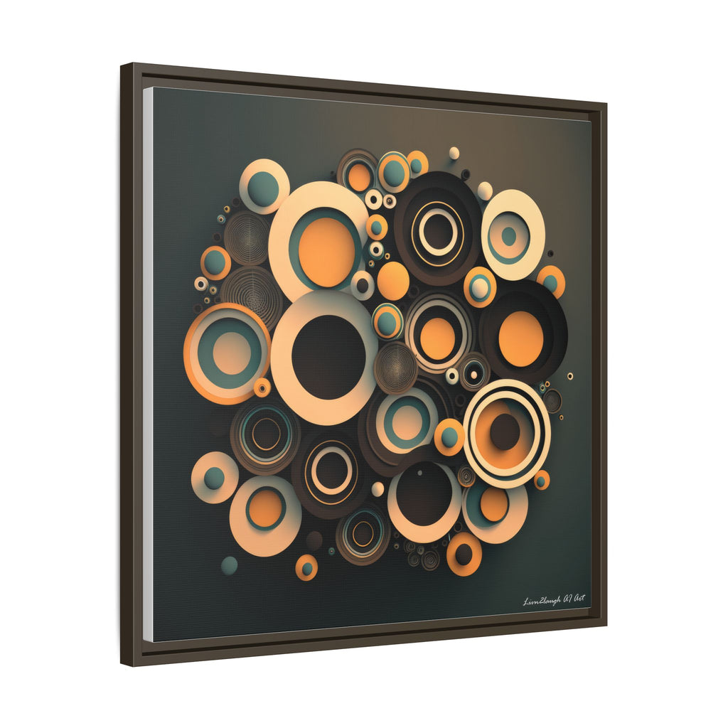 Concentric Harmony, Art Print — Colorful Modern Wall Canvas