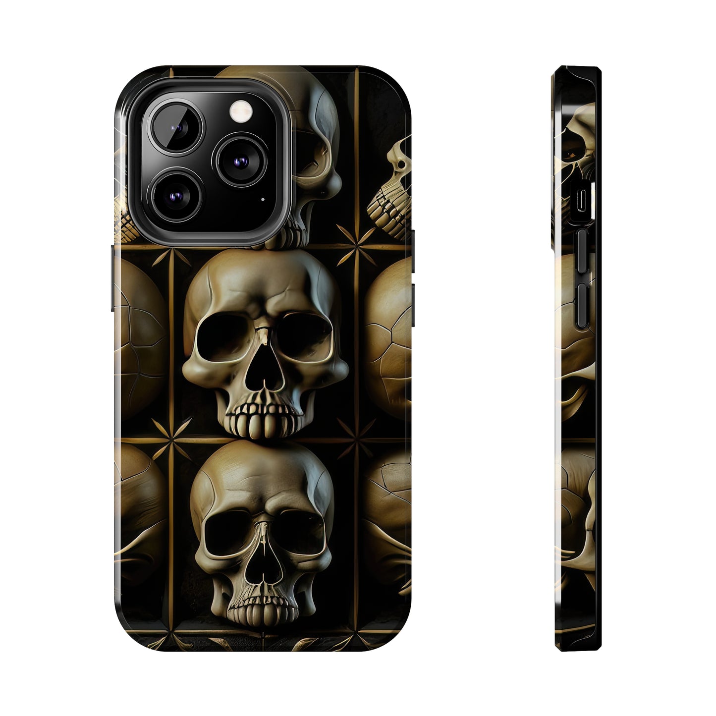 Metallic Chrome Skulls and classic Designed 19 Tough Phone Cases