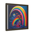 Home Beneath the Rainbow, Art Print — Colorful Modern Wall Canvas