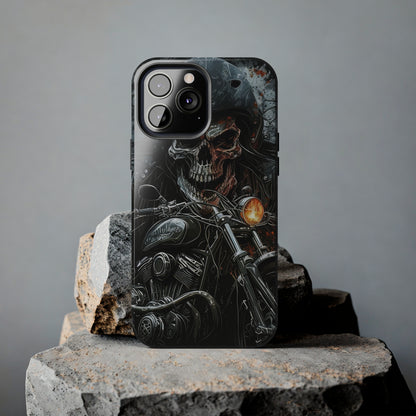 Skull Motorcycle Rider, Ready to Tear Up Road On Beautiful Bike 6 Tough Phone Cases