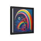Home Beneath the Rainbow, Art Print — Colorful Modern Wall Canvas