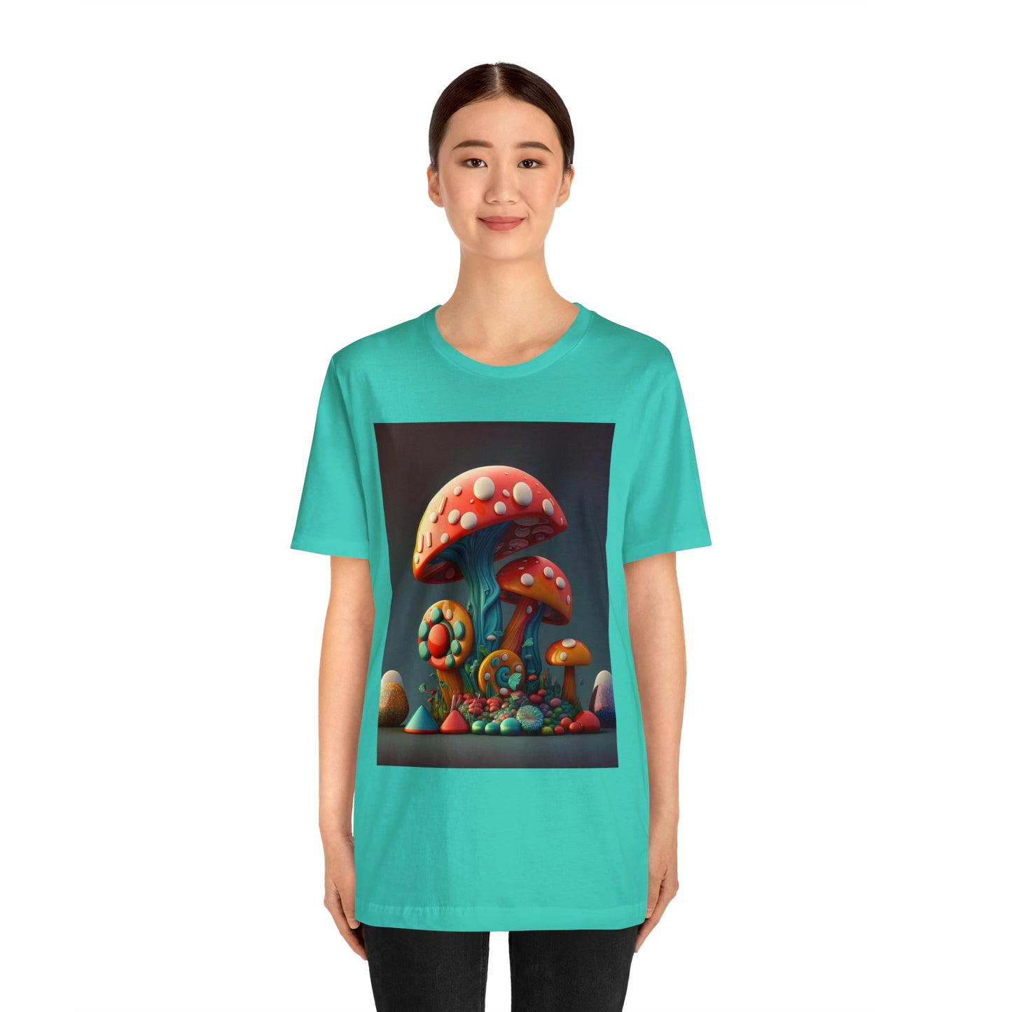 Hippie Mushroom Color Candy Style Design Style 6 Unisex Jersey Short Sleeve Tee