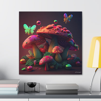 Beautiful Mushroom Luminating Colorful Bliss 8 Canvas Gallery Wraps