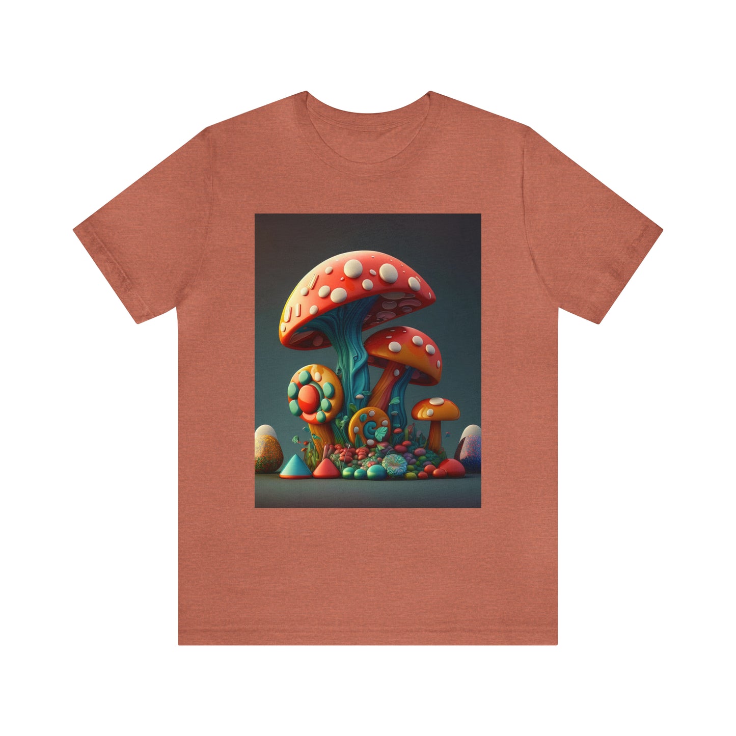 Hippie Mushroom Color Candy Style Design Style 6 Unisex Jersey Short Sleeve Tee