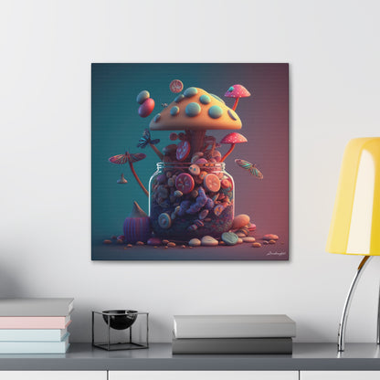 Beautiful Mushroom Luminating Colorful Bliss 10 Canvas Gallery Wraps