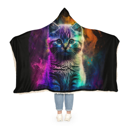 Bold And Beautiful Tie Dye Cat Style Two Snuggle Blanket