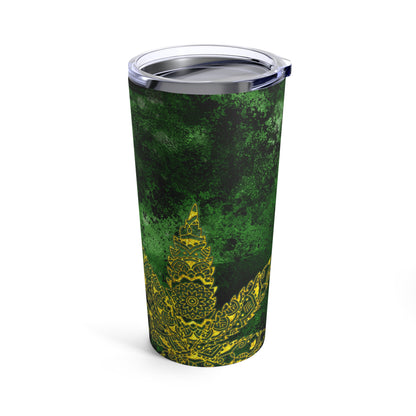 Green Gold Marijuana Elegantly Designed 420 Weed Tumbler 20oz