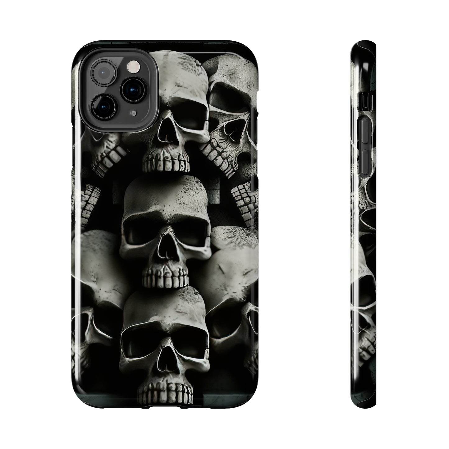 Metallic Chrome Skulls and classic Designed 11 Tough Phone Cases