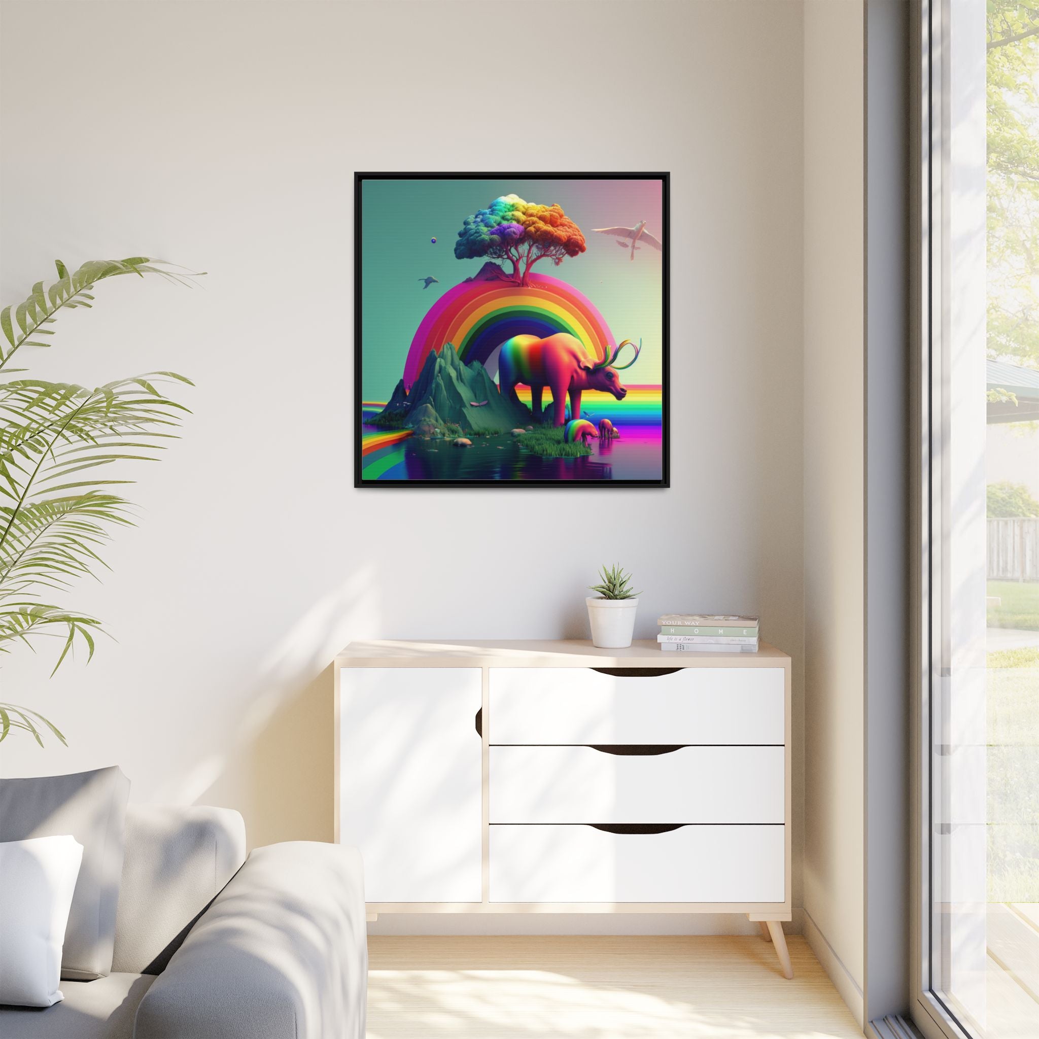 Sanctuary of Color, Art Print — Colorful Modern Wall Canvas