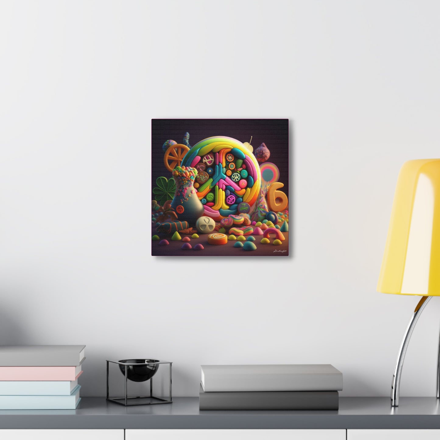 Fantastic Gummie Hippie Peace Sign 2 Canvas Gallery Wraps