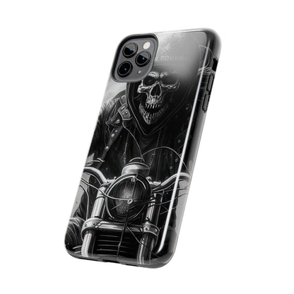 Skull Motorcycle Rider, Ready to Tear Up Road On Beautiful Bike 7 Tough Phone Cases