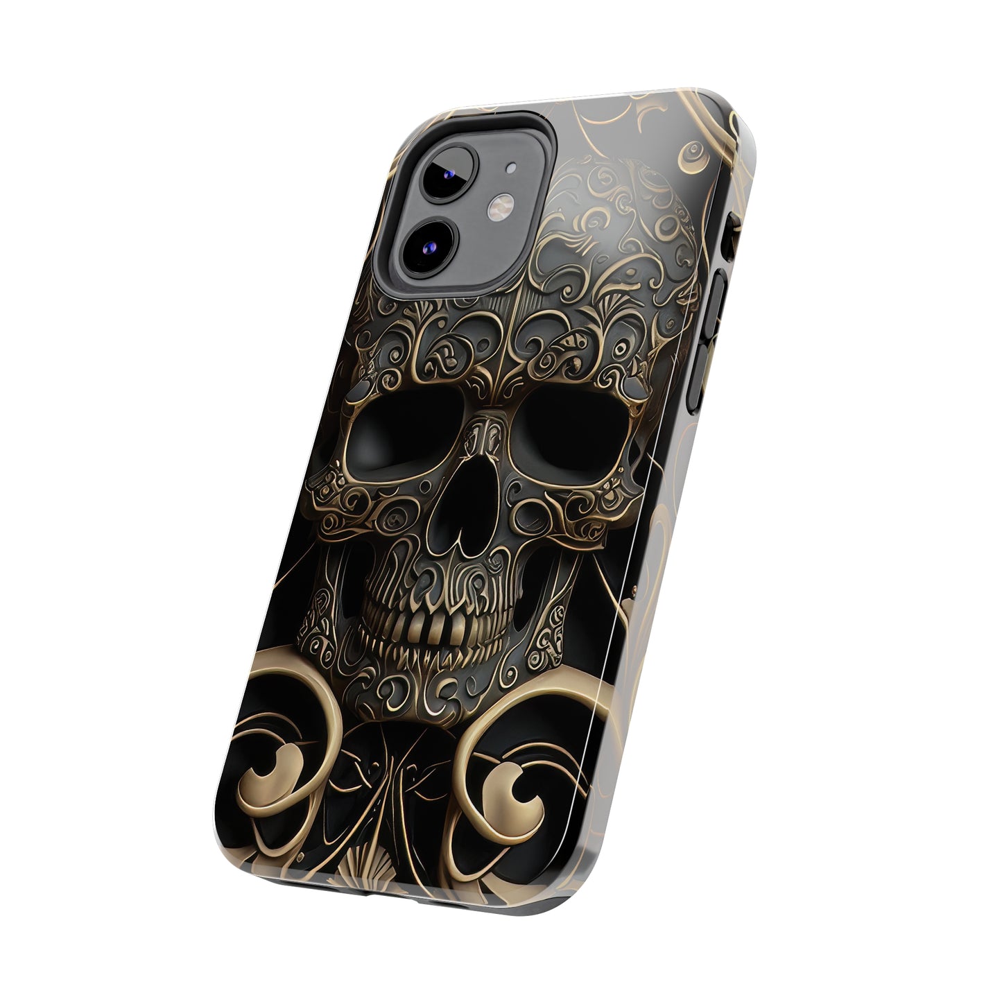 Metallic Chrome Skulls and classic Designed 2 Tough Phone Cases