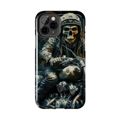 Skull Motorcycle Rider, Ready to Tear Up Road On Beautiful Bike Tough Phone Cases