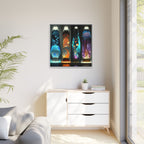 Elemental Currents, Art Print — Colorful Modern Wall Canvas