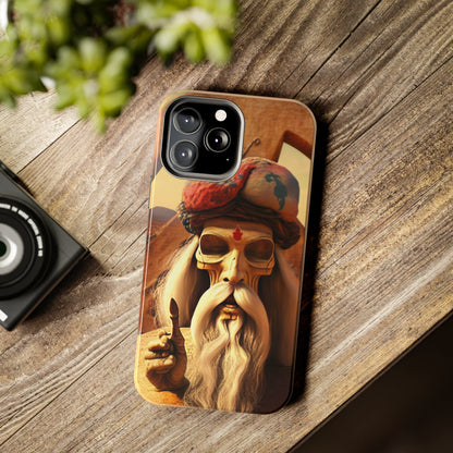 Wise Man In Dessert With Beard And Peace Sign Tough Phone Cases