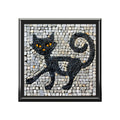 "Curious Black Cat Mosaic", Jewelry- Stash- Collection Box