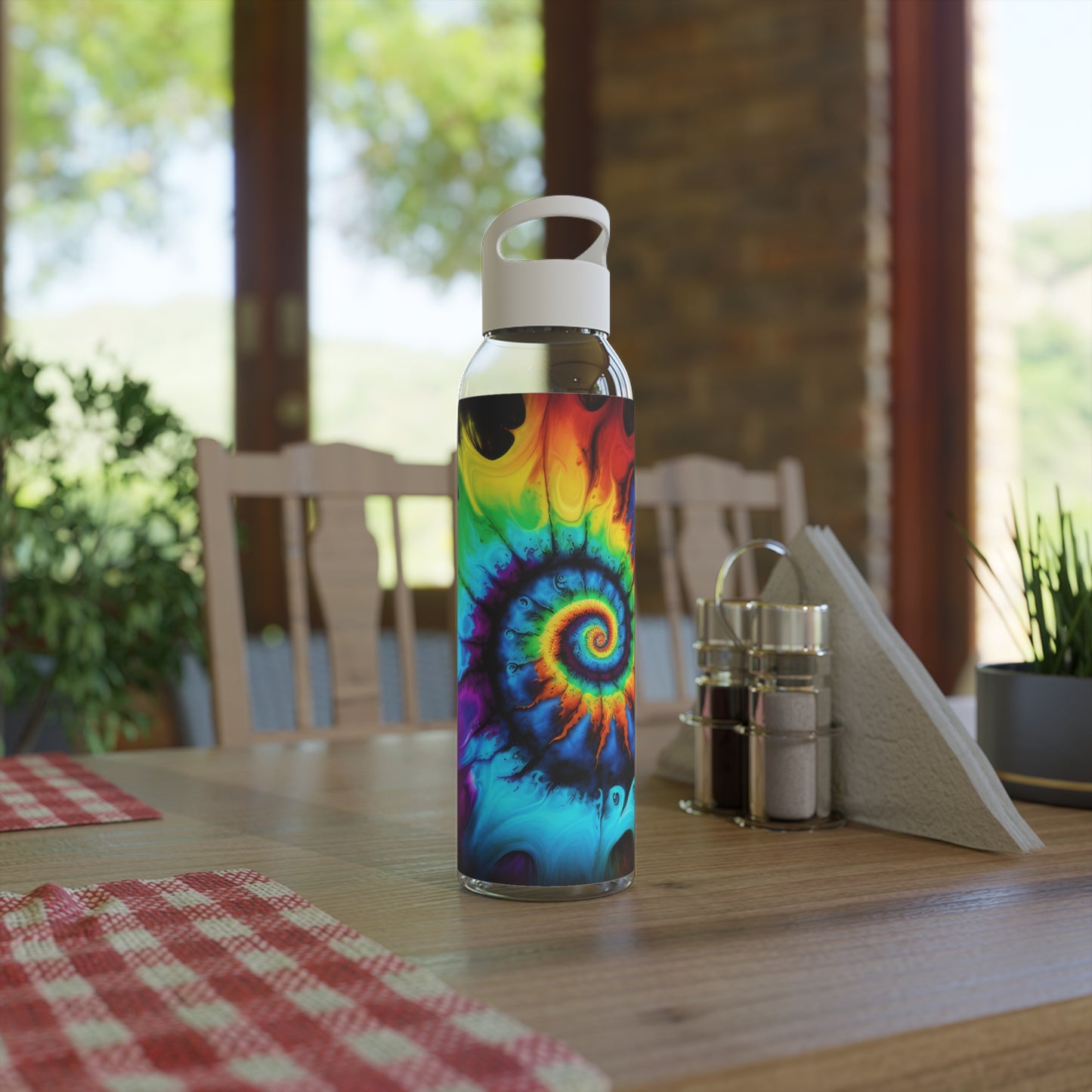 Bold And Beautiful Colors Tie Dye Style One Sky Water Bottle